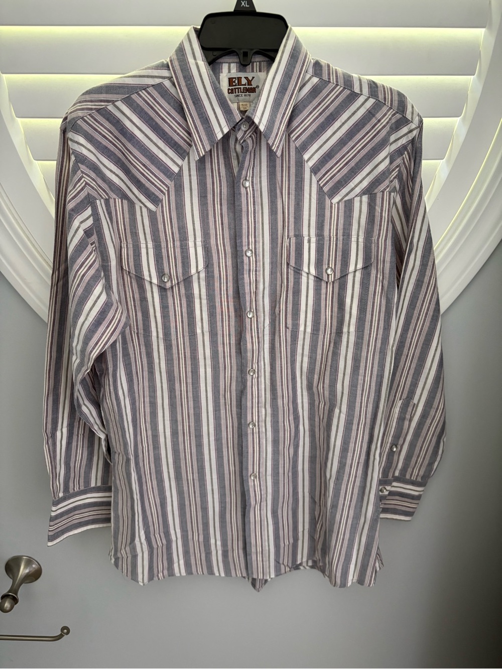 vintage Ely Cattleman long-sleeve western snap shirt men’s large